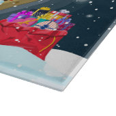 Planche À Découper Père Noël et Rudolph sur le toit (Coin)