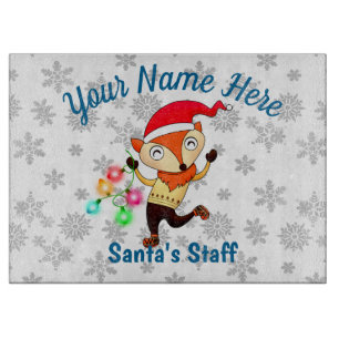 Planche À Découper Père Noël Membre du personnel Dancing Fox Christma