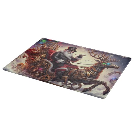 Planche À Découper Père Noël/Reindeer steampunk Noël/hiver (Coin)