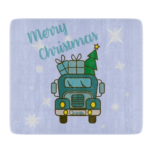 Planche À Découper Père Noël vue de devant Joyeux Noël (Devant)