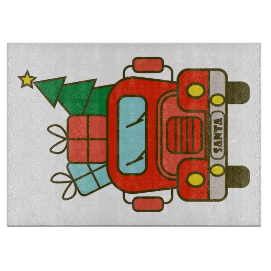 Planche À Découper Père Noël vue de devant Joyeux Noël (Devant)