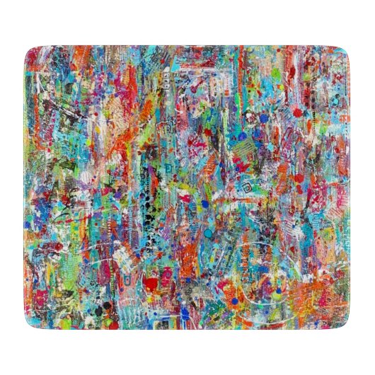 Planche À Découper Père Temps 6 x 7 Déco Panneau de coupe en verre (Devant)