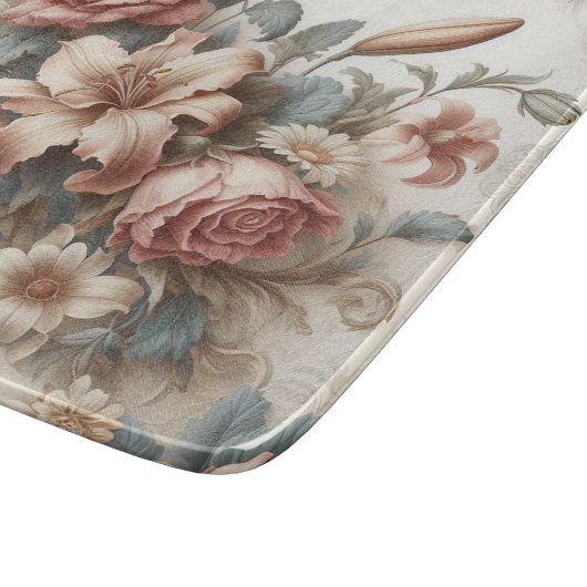 Planche À Découper Perfection florale ancienne légère (Coin)