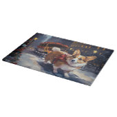 Planche À Découper Période de fêtes de Noël Corgi (Coin)