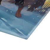 Planche À Découper Période de fêtes de Noël Doberman (Coin)