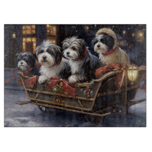 Planche À Découper Période de fêtes de Noël Havaneois (Devant)