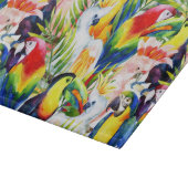 Planche À Découper Perroquets Et Feuilles De Palmiers (Coin)