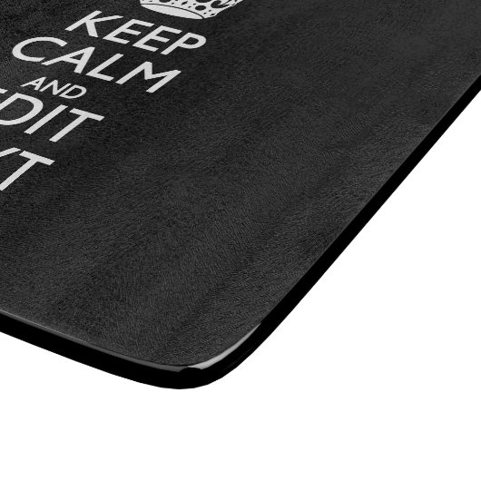 Planche À Découper Personalisé KEEP CALM Votre texte en noir (Coin)