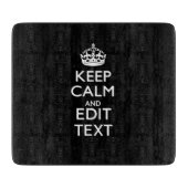 Planche À Découper Personalisé KEEP CALM Votre texte en noir (Devant)
