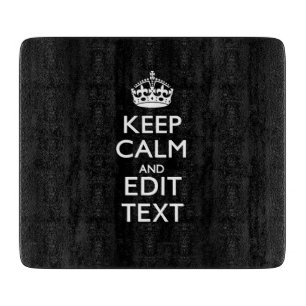 Planche À Découper Personalisé KEEP CALM Votre texte en noir