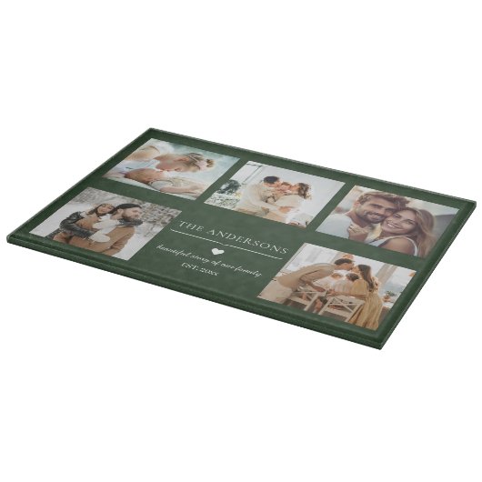 Planche À Découper Personalized Family Photo Collage (Coin)