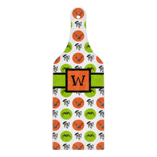 Planche À Découper Personalized Halloween Pattern Custom Monogram (Devant)