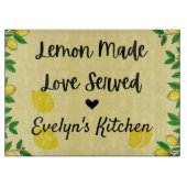 Planche À Découper Personalized Lemon Glass Cutting Board (Devant)