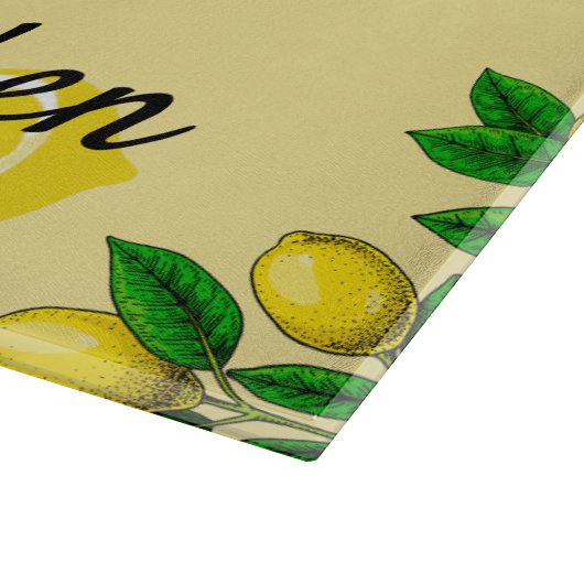 Planche À Découper Personalized Lemon Glass Cutting Board (Coin)