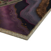 Planche À Découper Personalized Monogram Agate Pink Rustic Metal Luxe (Coin)