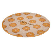 Planche À Découper Personalized name fruit orang &brown Cutting Board (Coin)