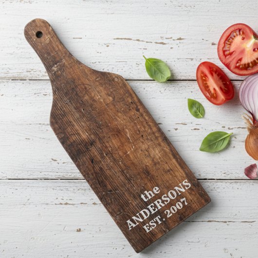 Planche À Découper Personalized rustic old scratched wood