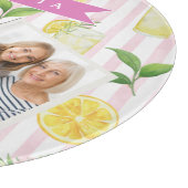 Planche À Découper Personalized Watercolor Lemonade Cupcake Stripe (Coin)