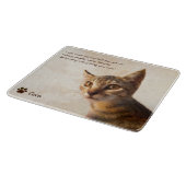 Planche À Découper Personnalisé Animal Photo Chien de chat avec nom M (Coin)