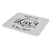 Planche À Découper Personnalisé avec l'amour typographie (Coin)