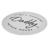 Planche À Découper Personnalisé avec Year Grill Master Daddy (Coin)
