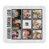 Planche À Découper Personnalisé BFF Meilleurs amis Forever 8 Collage  (Devant)