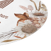 Planche À Découper Personnalisé Boho Rustique Floral Monogramme Coupl (Coin)