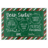Planche À Découper Personnalisé Cher Père Noël Cookie & Milk Plateau (Devant)