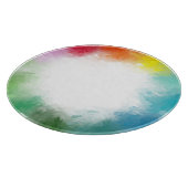 Planche À Découper Personnalisé Coloré Modèle moderne Élégant Blanc (Coin)