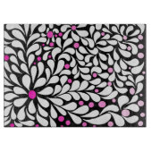 Planche À Découper Personnalisé Gras fleurs modernes avec rose ombre (Devant)