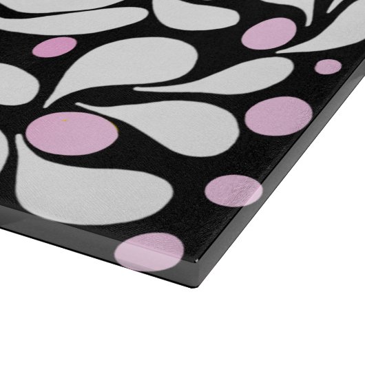 Planche À Découper Personnalisé Gras fleurs modernes avec rose ombre (Coin)