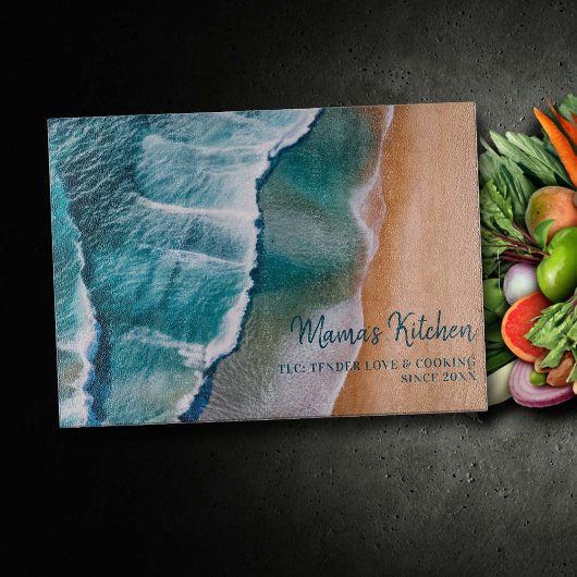 Planche À Découper Personnalisé Maman Cadeau Tender Love TLC Ocean Wa