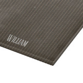 Planche À Découper Personnalised brown retro pinstripes (Coin)