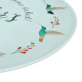 Planche à découper personnalisée Colibri (Coin)