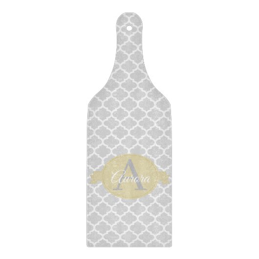 Planche à découper personnalisée en Quatrefoil jau (Devant)