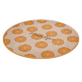Planche à découper personnalisée nom fruit orange (Coin)