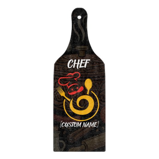 Planche à découper personnalisée pour chef (Devant)