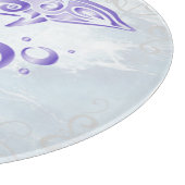 Planche à découper personnalisée violet dauphin (Coin)