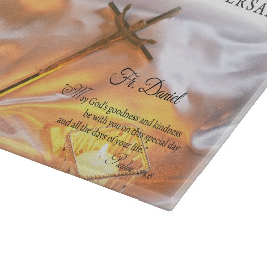 Planche À Découper Personnaliser, 10e anniversaire d'ordination, Croi (Coin)