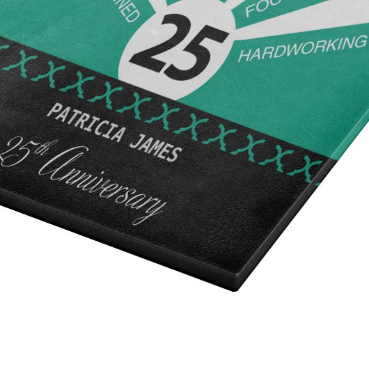 Planche À Découper Personnaliser, 25e anniversaire de l'employé (Coin)