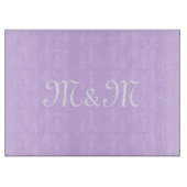 Planche À Découper Personnaliser avec monogramme initial LETTRE BLANC (Devant)
