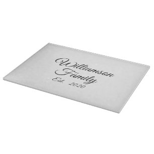 Planche À Découper Personnaliser Nom de famille du couple, année, nom