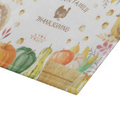 Planche À Découper Personnaliser Nom de famille Thanksgiving traditio (Coin)