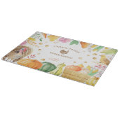 Planche À Découper Personnaliser Nom de famille Thanksgiving traditio (Coin)