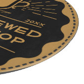 Planche À Découper Personnaliser Rustic Coffee Shop Cup Sandwich (Coin)