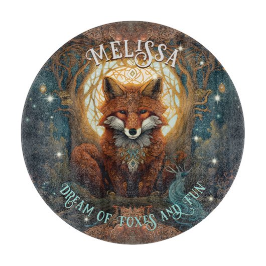 Planche À Découper Personnalized Magical Moonlit Celtic Fox (Devant)
