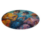 Planche À Découper Personnes du 19e siècle utilisant des smartphones (Coin)