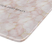 Planche À Découper Pétales de rose florale rose blush or (Coin)