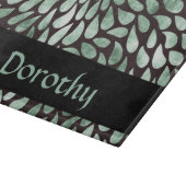 Planche À Découper Pétales vert dégradé sur noir (Coin)