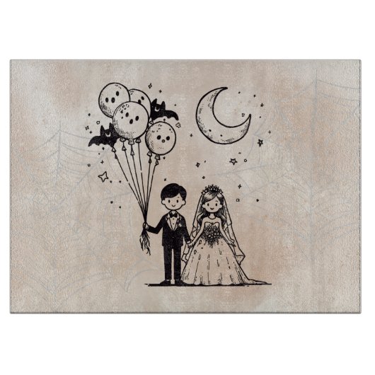 Planche À Découper Petit Couple Effrayant (Devant)